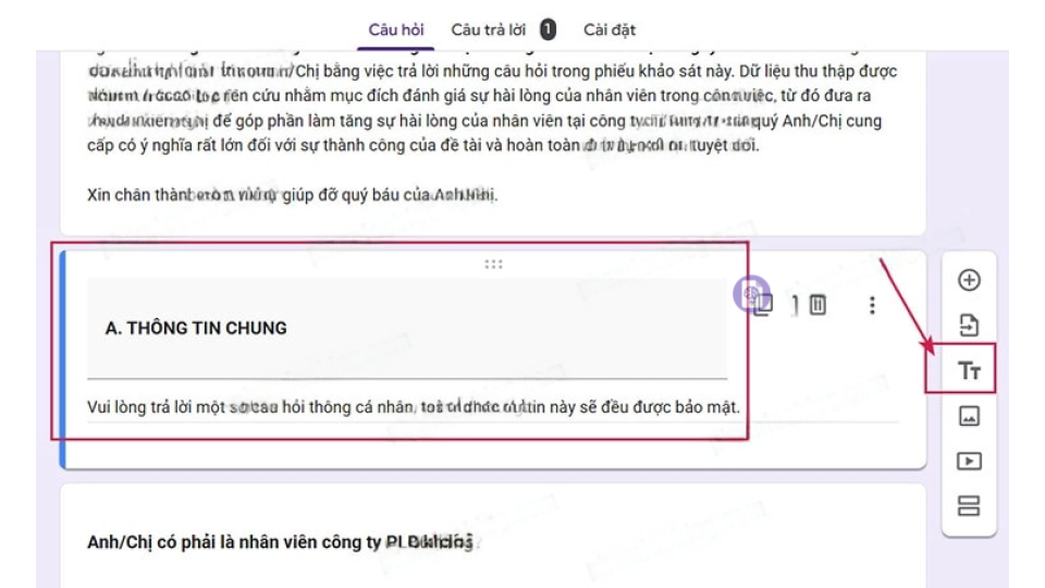 Cách tạo câu hỏi Likert scale trong Google Forms
