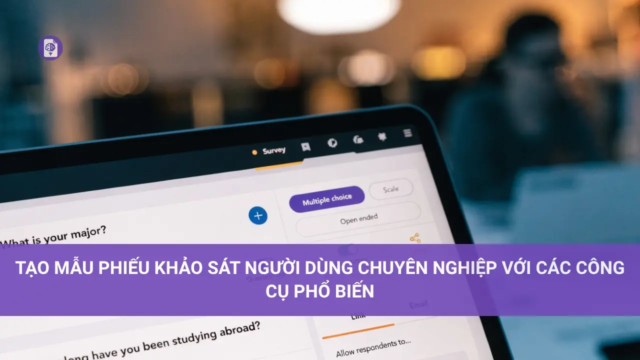 Tạo Mẫu Phiếu Khảo Sát Người Dùng Chuyên Nghiệp Với Các Công Cụ Phổ Biến