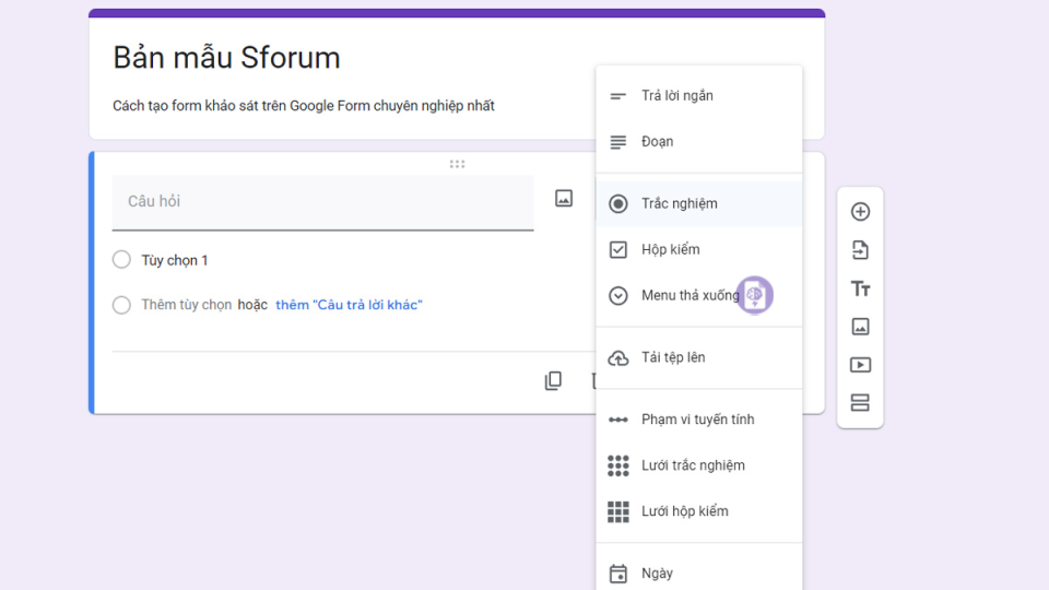 Tạo Form Khảo Sát Trên Google Form Hiệu Quả Cài đặt câu hỏi bắt buộc phải trả lời khi tạo form khảo sát trên Google Form.