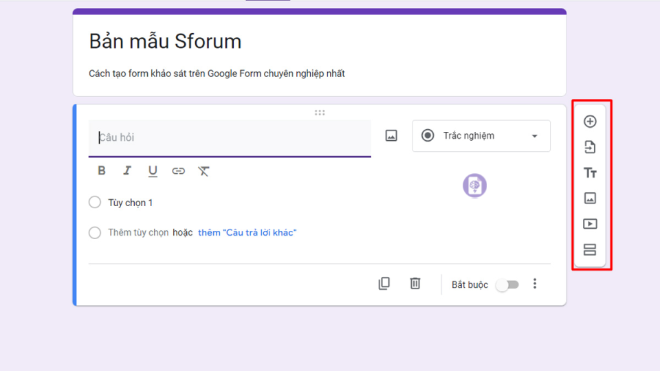 Tạo Form Khảo Sát Trên Google Form Hiệu Quả Tùy chỉnh màu sắc và phong cách giao diện khi tạo form khảo sát trên Google Form.