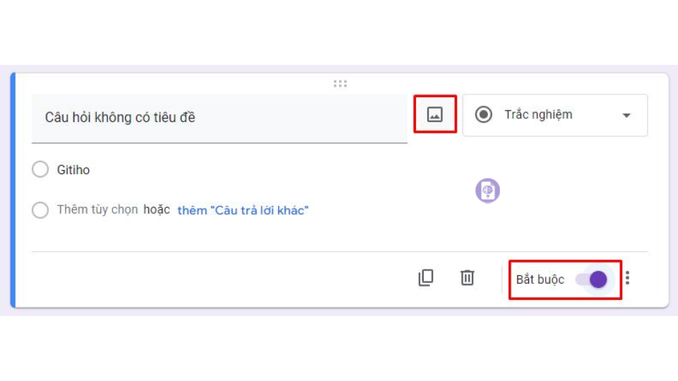 Cách tạo form khảo sát với câu hỏi trắc nghiệm nhiều lựa chọn.