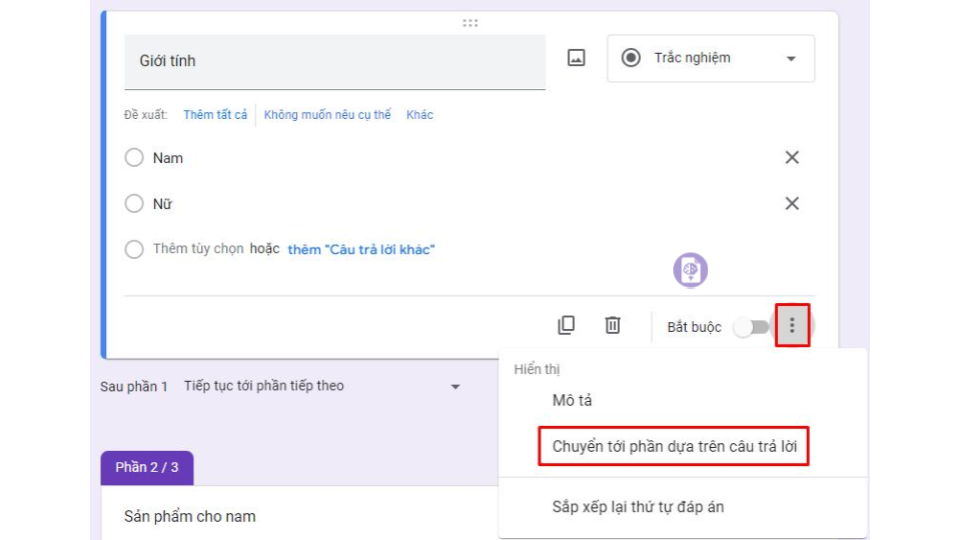 Thiết lập logic rẽ nhánh là cách tạo form khảo sát có điều hướng thông minh.
