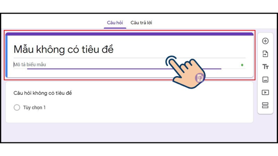 Thêm câu hỏi và các tùy chọn trả lời là bước quan trọng trong cách tạo google form.
