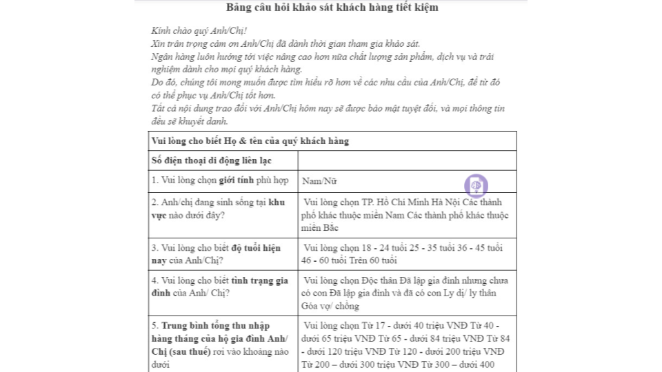 Form khảo sát khách hàng tối ưu trải nghiệm Sơ đồ minh họa việc xác định nhu cầu qua form khảo sát khách hàng.